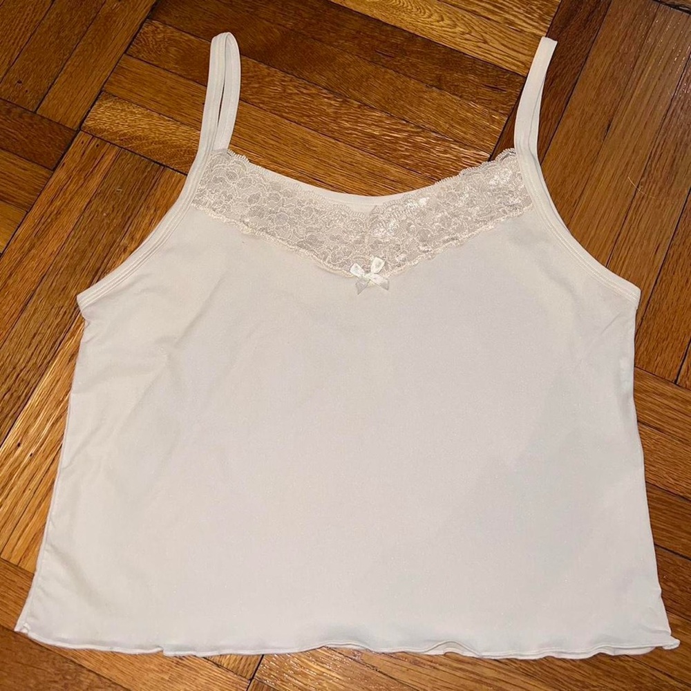HANDMADE cream colored cami